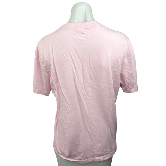 Nike Pink Embroidered Logo Crew Neck Athleisure Basic T Shirt Tee Top Size M - Picture 2 of 5